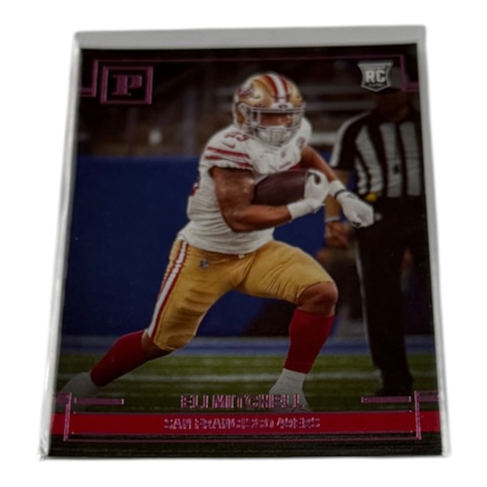 2021 Panini Chronicles Eli Mitchell San Francisco 49er Pink RC PA-17 Rookie Card